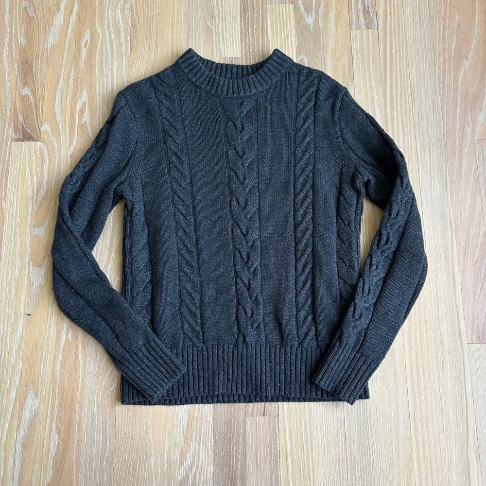 Banana Republic Mens Cable Knit Sweater Italian Fisherman Academia Classic S
